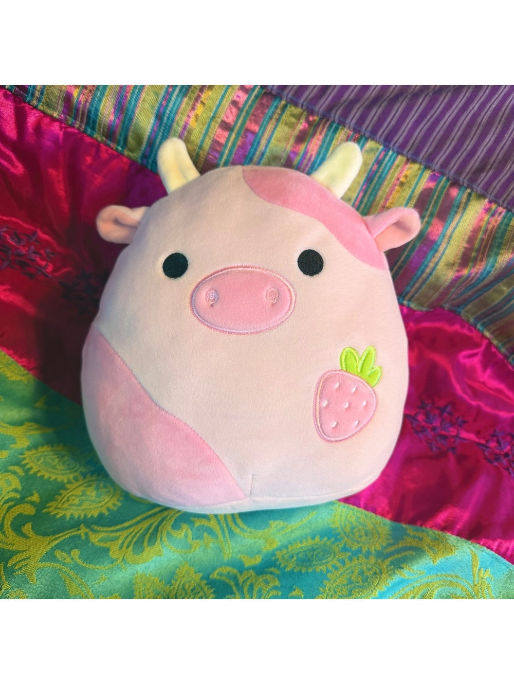Strawberry Cow Squishmallow 8” Plush Doll